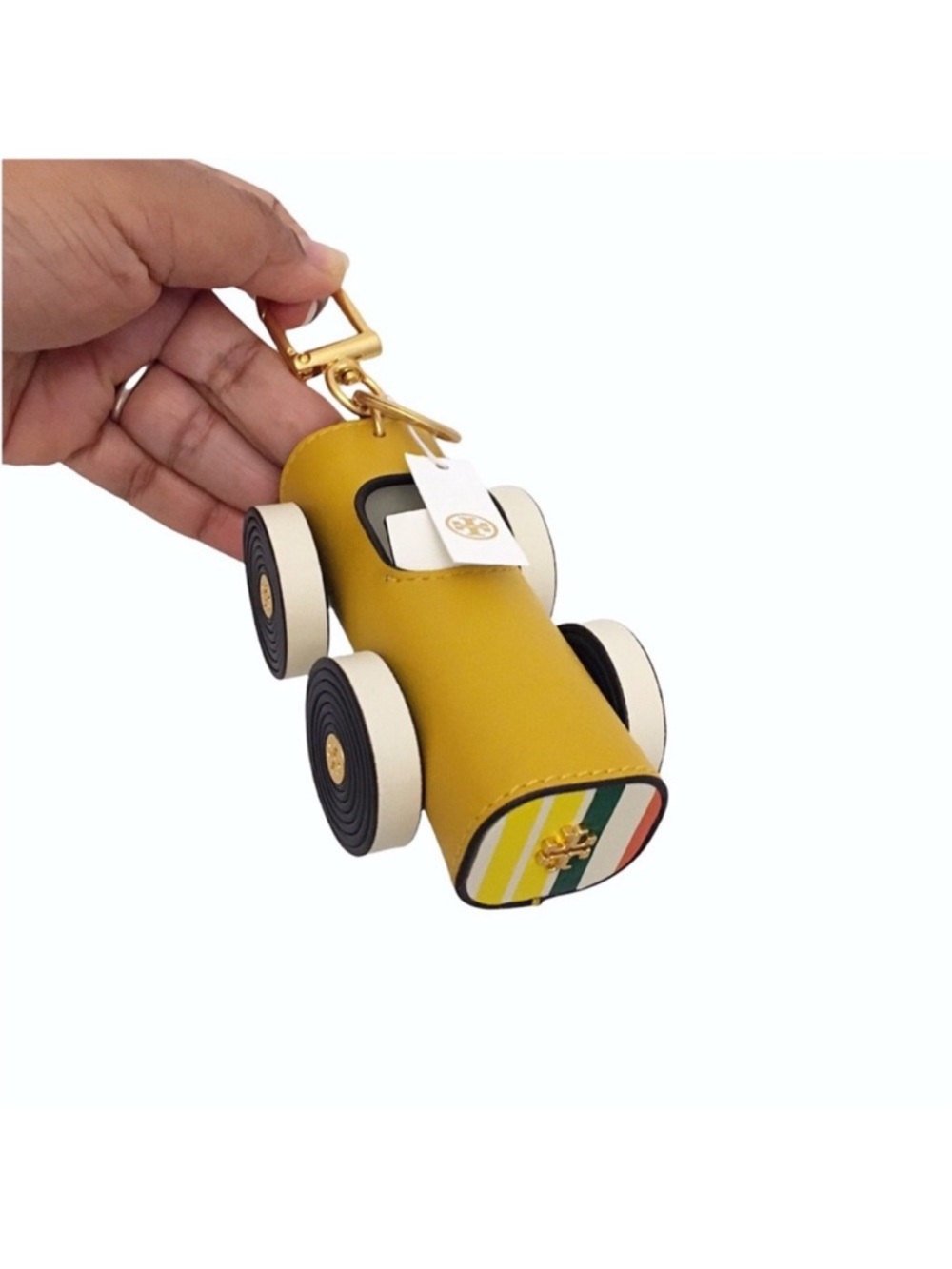 Tory Burch Mustard Yellow Convertible Car Key Ring